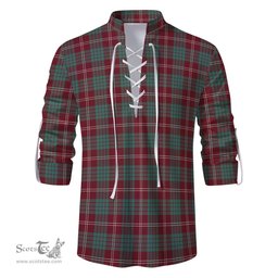 ScotsTee Shop Scottish Crawford Modern Clan Tartan Mens Scottish Jacobite Ghillie Casual Shirt