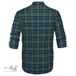 ScotsTee Shop Scottish Colquhoun Ancient Clan Tartan Mens Scottish Jacobite Ghillie Casual Shirt
