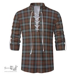 ScotsTee Shop Scottish Ferguson Weathered Clan Tartan Mens Scottish Jacobite Ghillie Casual Shirt