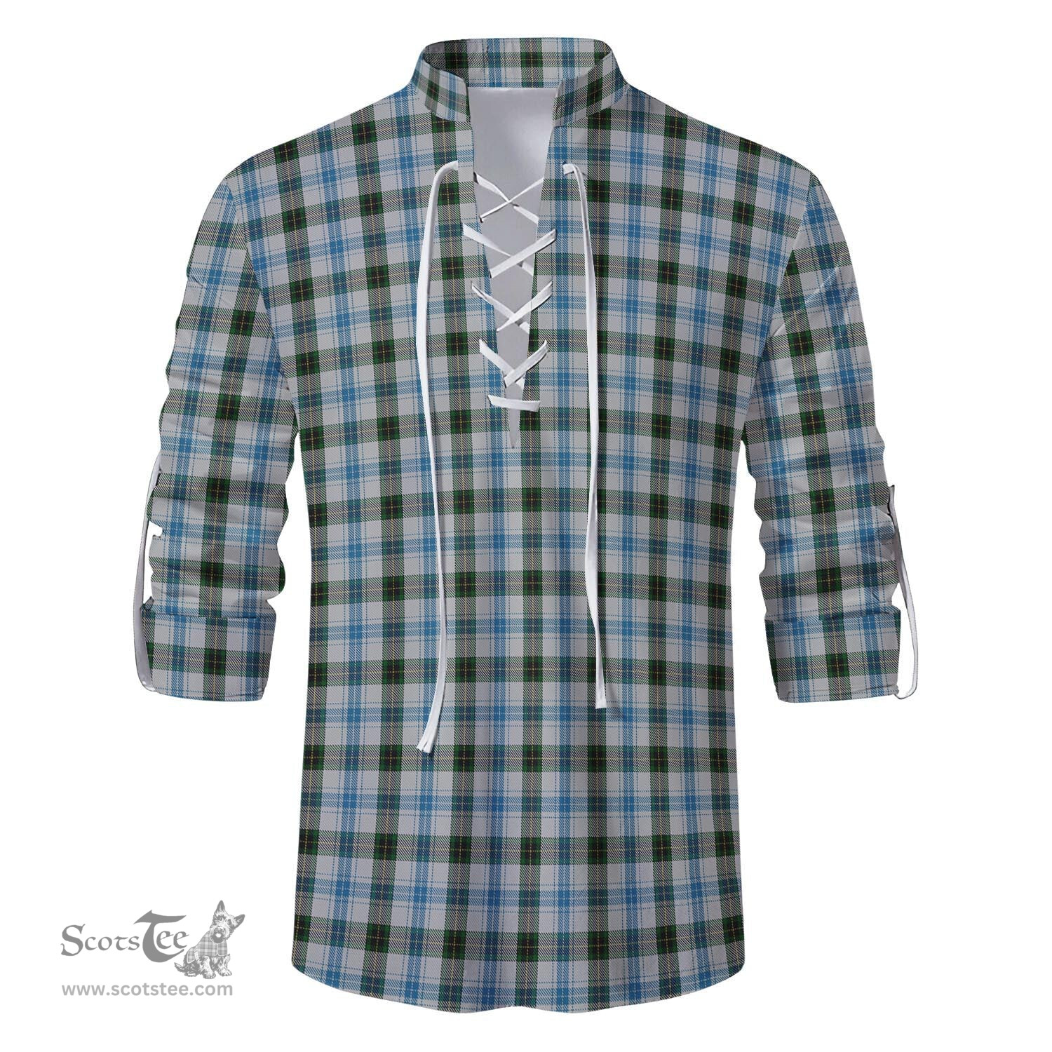 ScotsTee Shop Scottish Henderson Dress Clan Tartan Mens Scottish Jacobite Ghillie Casual Shirt