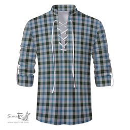 ScotsTee Shop Scottish Henderson Dress Clan Tartan Mens Scottish Jacobite Ghillie Casual Shirt
