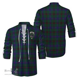 ScotsTee Shop Scottish Davidson Modern Clan Crest Tartan Mens Scottish Jacobite Ghillie Casual Shirt