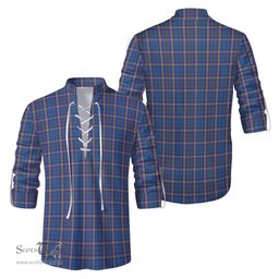 ScotsTee Shop Scottish Cian Clan Tartan Mens Scottish Jacobite Ghillie Casual Shirt
