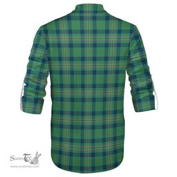 ScotsTee Shop Scottish Kennedy Ancient Clan Tartan Mens Scottish Jacobite Ghillie Casual Shirt