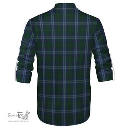 ScotsTee Shop Scottish Jones of Wales Clan Tartan Mens Scottish Jacobite Ghillie Casual Shirt