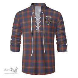 ScotsTee Shop Scottish Fraser Hunting Modern Clan Crest Tartan Mens Scottish Jacobite Ghillie Casual Shirt