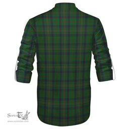 ScotsTee Shop Scottish Kennedy Clan Crest Tartan Mens Scottish Jacobite Ghillie Casual Shirt