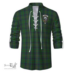 ScotsTee Shop Scottish Kennedy Clan Crest Tartan Mens Scottish Jacobite Ghillie Casual Shirt