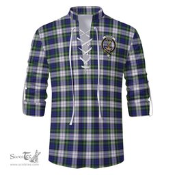 ScotsTee Shop Scottish Gordon Dress Modern Clan Crest Tartan Mens Scottish Jacobite Ghillie Casual Shirt