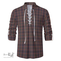ScotsTee Shop Scottish Leitrim County Ireland Clan Tartan Mens Scottish Jacobite Ghillie Casual Shirt