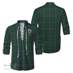 ScotsTee Shop Scottish Hope Vere Clan Crest Tartan Mens Scottish Jacobite Ghillie Casual Shirt