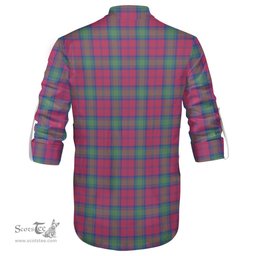 ScotsTee Shop Scottish Lindsay Ancient Clan Tartan Mens Scottish Jacobite Ghillie Casual Shirt
