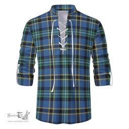 ScotsTee Shop Scottish Hope Ancient Clan Tartan Mens Scottish Jacobite Ghillie Casual Shirt