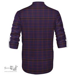 ScotsTee Shop Scottish James of Wales Clan Tartan Mens Scottish Jacobite Ghillie Casual Shirt