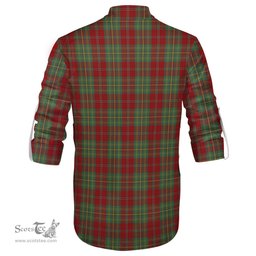 ScotsTee Shop Scottish Leask Clan Tartan Mens Scottish Jacobite Ghillie Casual Shirt