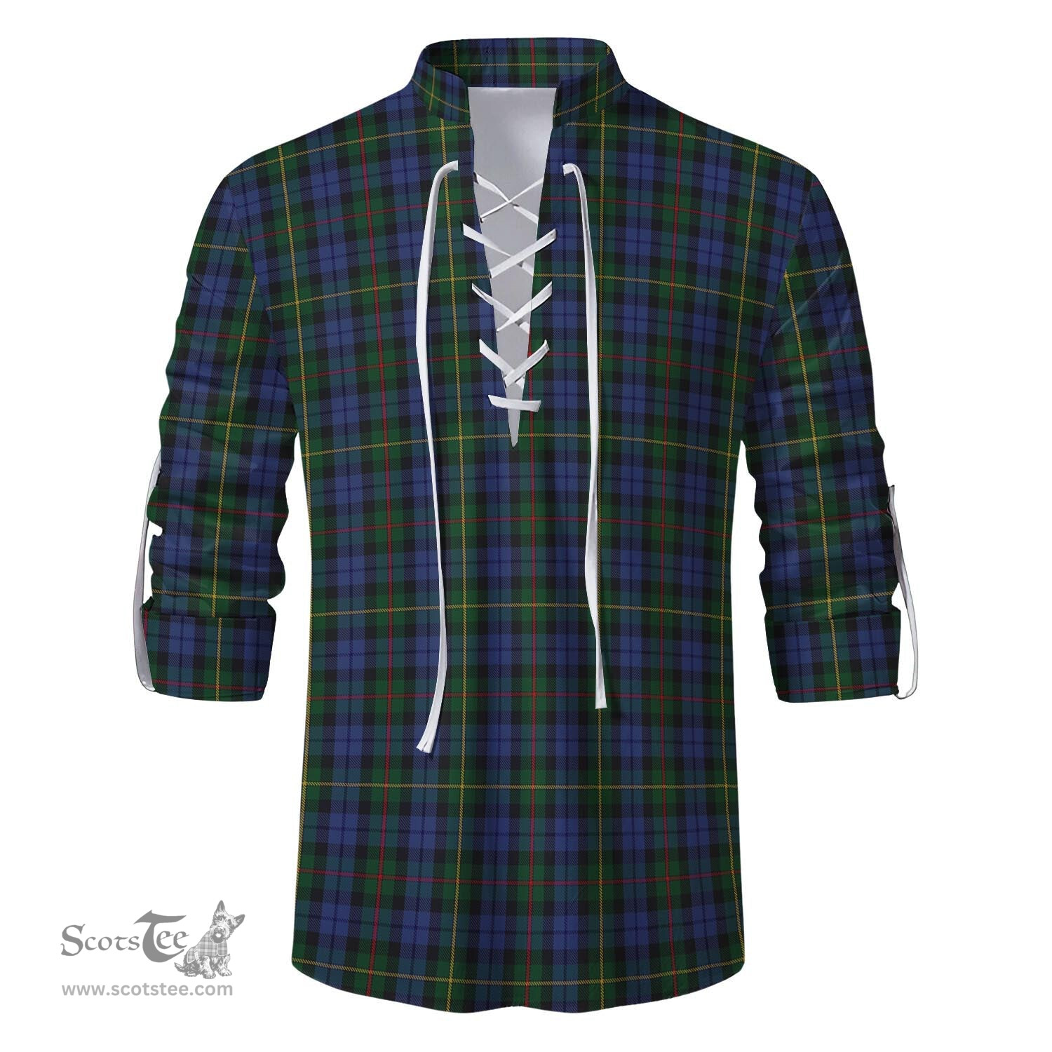 ScotsTee Shop Scottish Gow Hunting Clan Tartan Mens Scottish Jacobite Ghillie Casual Shirt