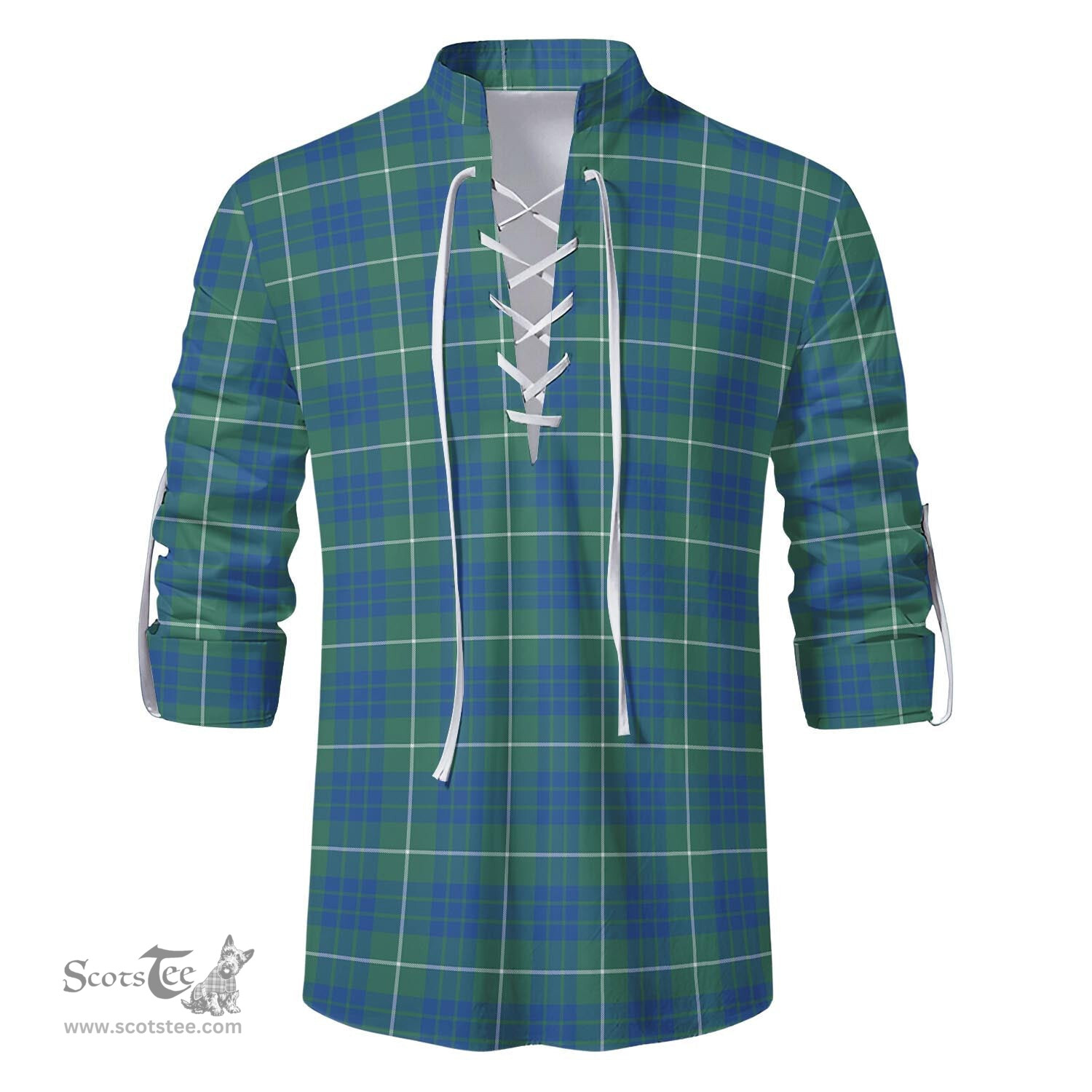 ScotsTee Shop Scottish Hamilton Hunting Ancient Clan Tartan Mens Scottish Jacobite Ghillie Casual Shirt