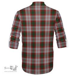 ScotsTee Shop Scottish Lindsay Dress Red Clan Tartan Mens Scottish Jacobite Ghillie Casual Shirt