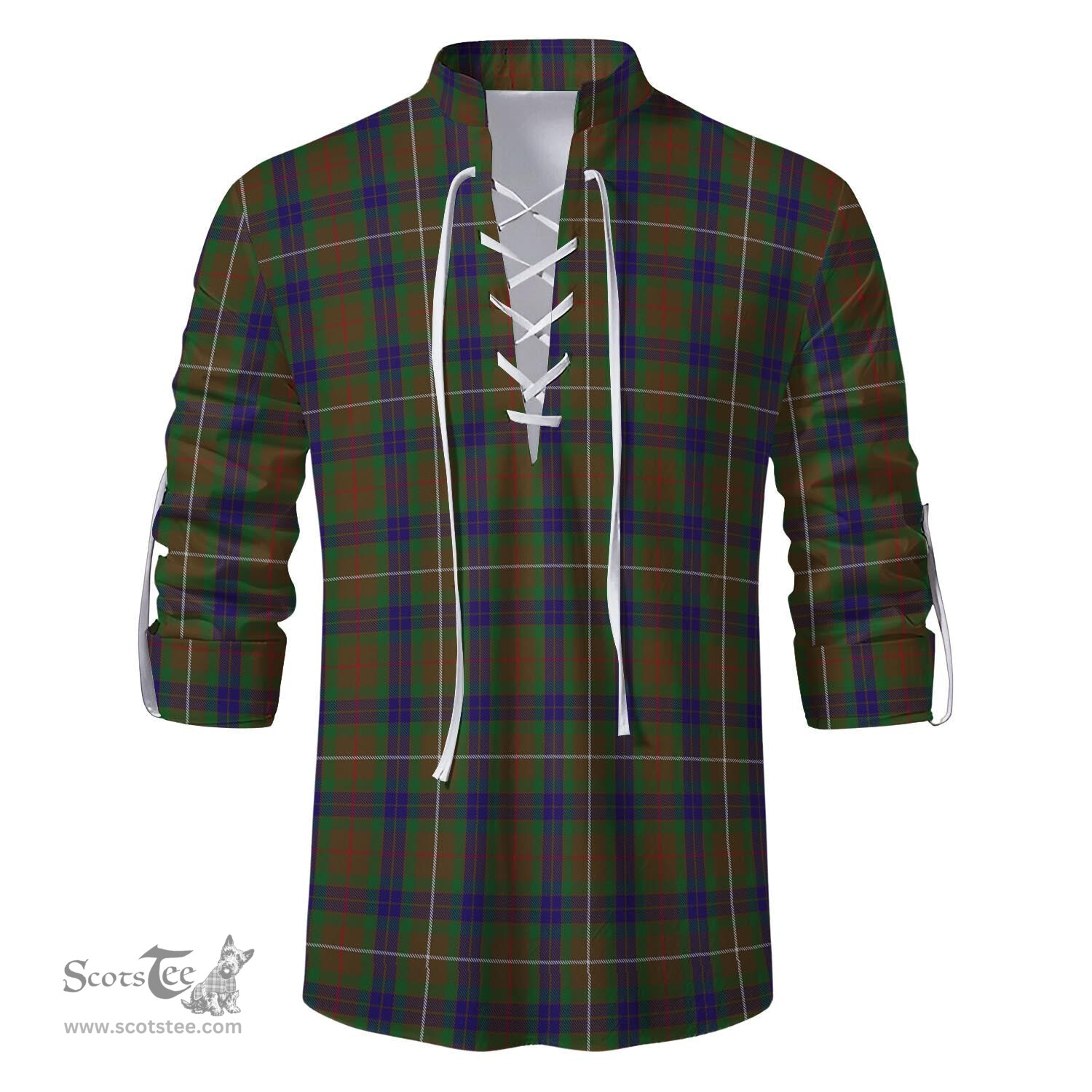 ScotsTee Shop Scottish Fraser Hunting Clan Tartan Mens Scottish Jacobite Ghillie Casual Shirt