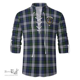 ScotsTee Shop Scottish Gordon Dress Clan Crest Tartan Mens Scottish Jacobite Ghillie Casual Shirt