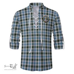 ScotsTee Shop Scottish Henderson Dress Clan Crest Tartan Mens Scottish Jacobite Ghillie Casual Shirt
