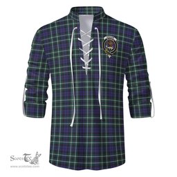 ScotsTee Shop Scottish Graham of Montrose Modern Clan Crest Tartan Mens Scottish Jacobite Ghillie Casual Shirt