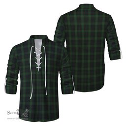 ScotsTee Shop Scottish Gunn Logan Clan Tartan Mens Scottish Jacobite Ghillie Casual Shirt