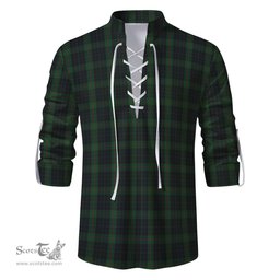 ScotsTee Shop Scottish Gunn Logan Clan Tartan Mens Scottish Jacobite Ghillie Casual Shirt