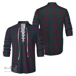 ScotsTee Shop Scottish Jardine Dress Clan Tartan Mens Scottish Jacobite Ghillie Casual Shirt