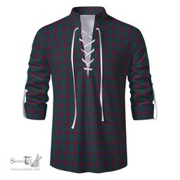 ScotsTee Shop Scottish Jardine Dress Clan Tartan Mens Scottish Jacobite Ghillie Casual Shirt