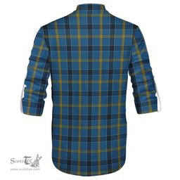 ScotsTee Shop Scottish Laing Clan Tartan Mens Scottish Jacobite Ghillie Casual Shirt
