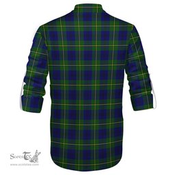 ScotsTee Shop Scottish Johnstone-Johnston Modern Clan Crest Tartan Mens Scottish Jacobite Ghillie Casual Shirt