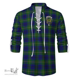 ScotsTee Shop Scottish Johnstone-Johnston Modern Clan Crest Tartan Mens Scottish Jacobite Ghillie Casual Shirt