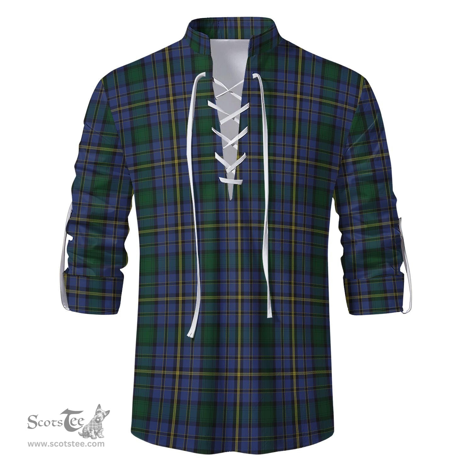 ScotsTee Shop Scottish Hope Clan Originaux Clan Tartan Mens Scottish Jacobite Ghillie Casual Shirt