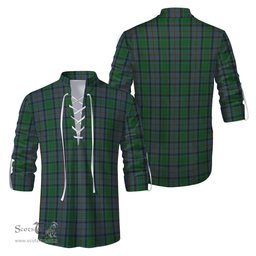 ScotsTee Shop Scottish Hope Vere Clan Tartan Mens Scottish Jacobite Ghillie Casual Shirt