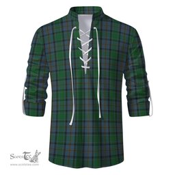 ScotsTee Shop Scottish Hope Vere Clan Tartan Mens Scottish Jacobite Ghillie Casual Shirt