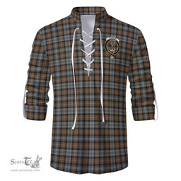 ScotsTee Shop Scottish Gordon Weathered Clan Crest Tartan Mens Scottish Jacobite Ghillie Casual Shirt