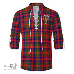 ScotsTee Shop Scottish Gow Modern Clan Crest Tartan Mens Scottish Jacobite Ghillie Casual Shirt