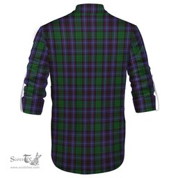 ScotsTee Shop Scottish Hunter of Peebleshire Clan Tartan Mens Scottish Jacobite Ghillie Casual Shirt