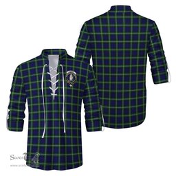 ScotsTee Shop Scottish Lamont Modern Clan Crest Tartan Mens Scottish Jacobite Ghillie Casual Shirt