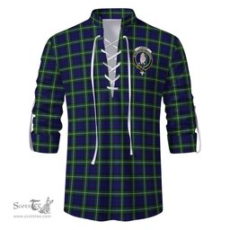 ScotsTee Shop Scottish Lamont Modern Clan Crest Tartan Mens Scottish Jacobite Ghillie Casual Shirt