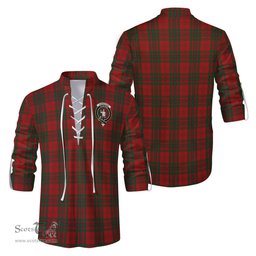 ScotsTee Shop Scottish Livingston Clan Crest Tartan Mens Scottish Jacobite Ghillie Casual Shirt