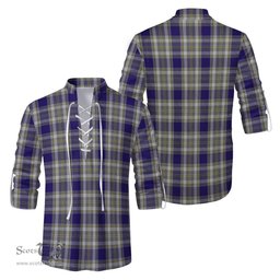 ScotsTee Shop Scottish Livingston Dress Clan Tartan Mens Scottish Jacobite Ghillie Casual Shirt