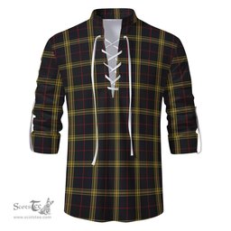 ScotsTee Shop Scottish Gwynn Clan Tartan Mens Scottish Jacobite Ghillie Casual Shirt