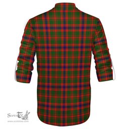ScotsTee Shop Scottish Kinninmont Clan Tartan Mens Scottish Jacobite Ghillie Casual Shirt