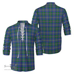 ScotsTee Shop Scottish Lambert Clan Tartan Mens Scottish Jacobite Ghillie Casual Shirt