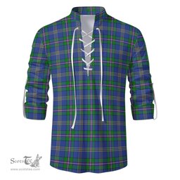 ScotsTee Shop Scottish Lambert Clan Tartan Mens Scottish Jacobite Ghillie Casual Shirt