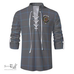 ScotsTee Shop Scottish Gladstone Clan Crest Tartan Mens Scottish Jacobite Ghillie Casual Shirt