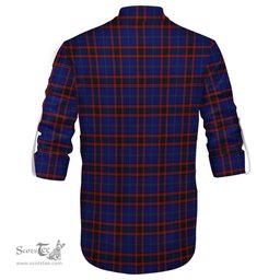 ScotsTee Shop Scottish Home Modern Clan Crest Tartan Mens Scottish Jacobite Ghillie Casual Shirt