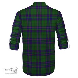 ScotsTee Shop Scottish Lockhart Modern Clan Tartan Mens Scottish Jacobite Ghillie Casual Shirt